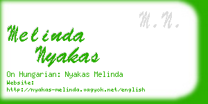 melinda nyakas business card